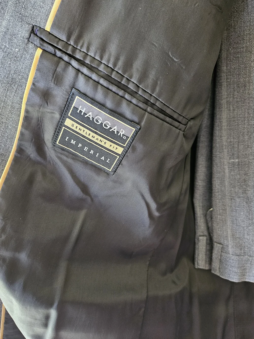 Haggar Gray Pinstripe Suit Jacket - Tailored Two-Button Blazer